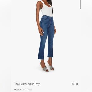 Mother Hustler Ankle Fray Jeans
